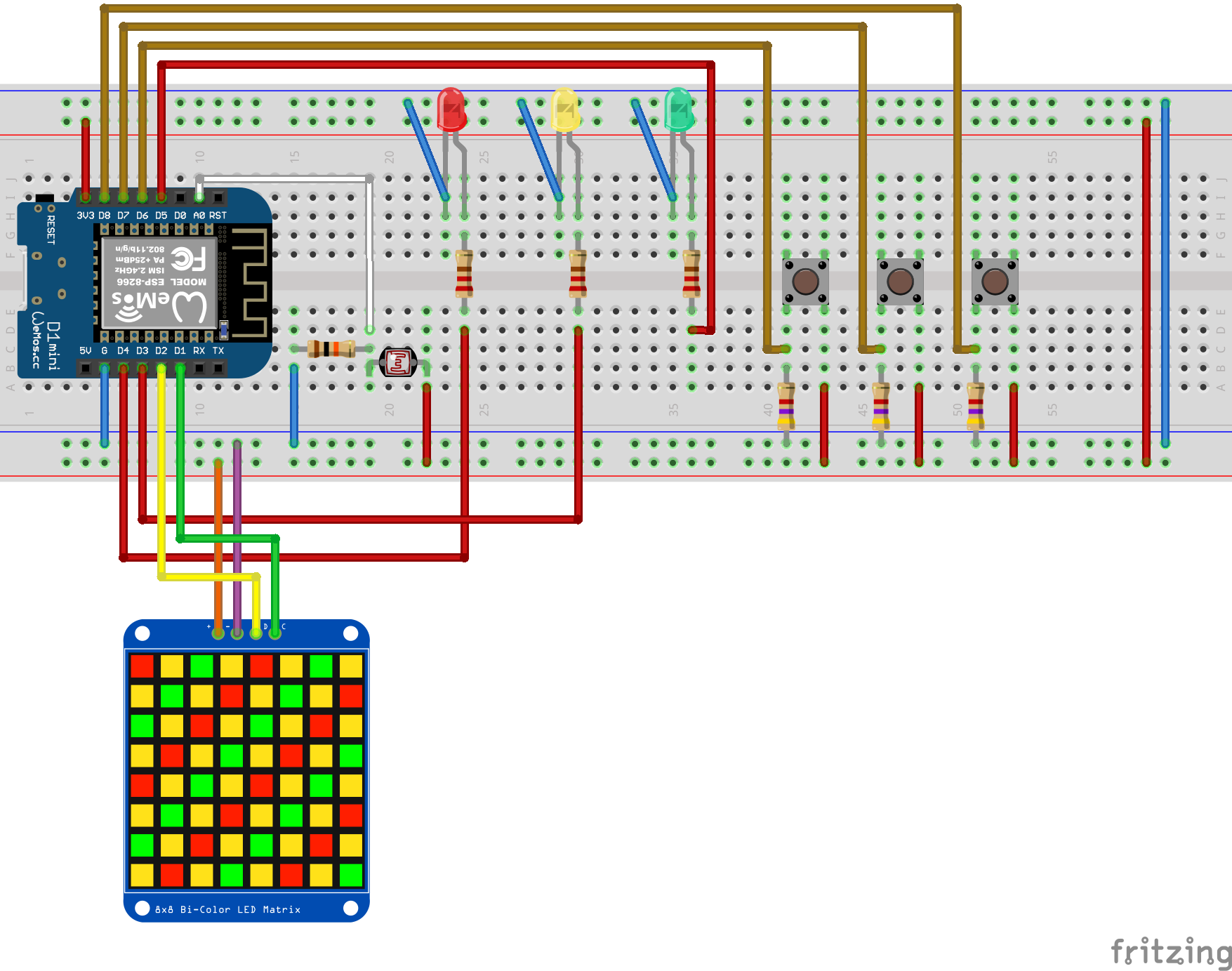 Preview Image for Breadboard Setup with Fritzing